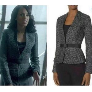 Limited Scandal Edition Blazer Tweed Peplum Belt